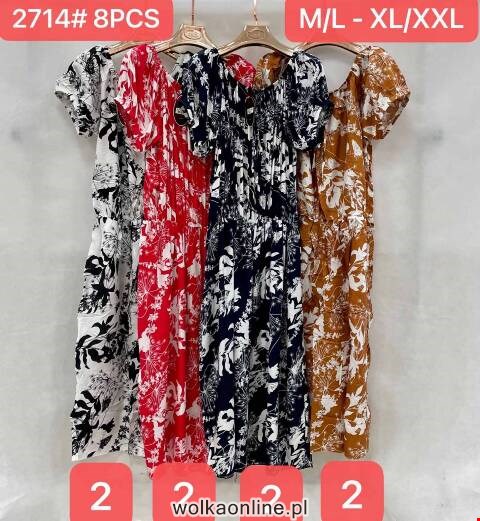 Sukienka damskie 2714 Mix kolor M-2XL