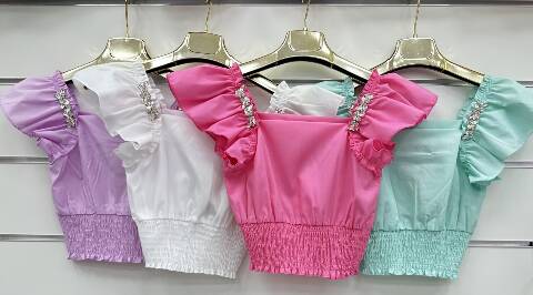 Bluzki dziewczęce 5373 Mix kolor 4-14