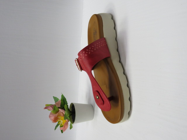 Klapki Damskie 6405-3 RED 36-41  1
