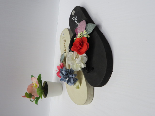 Klapki Damskie 198-21 BLACK/WHITE/ROSE 36-41