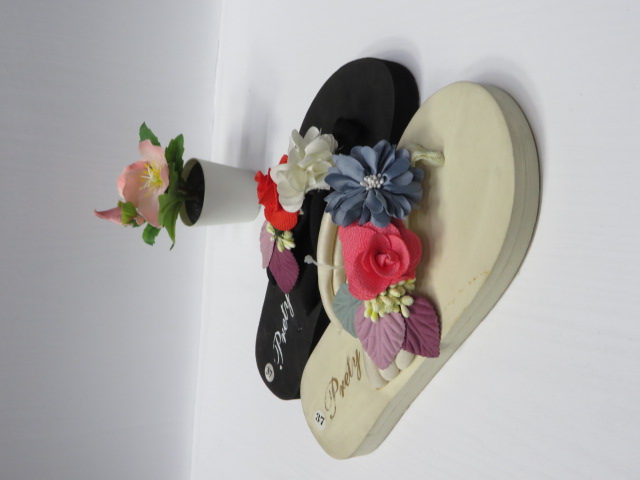 Klapki Damskie 198-21 BLACK/WHITE/ROSE 36-41 1