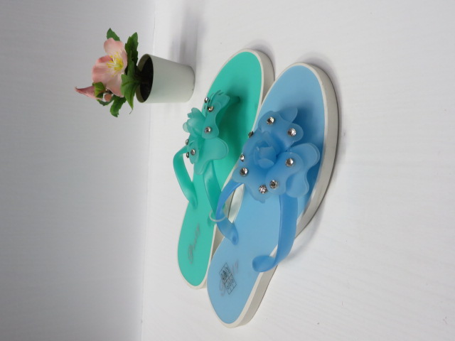 Klapki Damskie 268-17 GREEN/BLACK/BLUE/FUSHIA 36-41 2