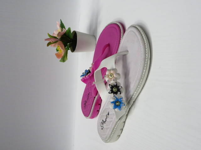 Klapki Damskie 198-18 BLACK/KA/WHITE/ROSE 36-41 2