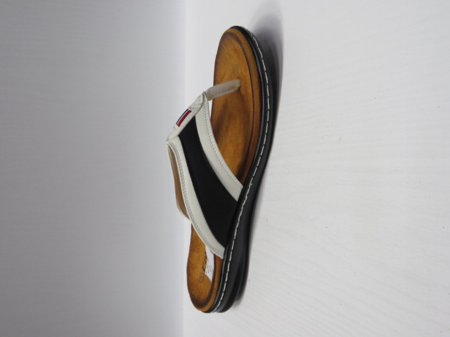 Klapki Męskie JK3687-4 WHITE/BLACK 40-46 1