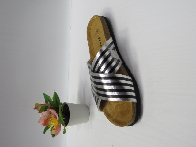 Klapki Damskie RS-43 SILVER/BLACK 36-41 1