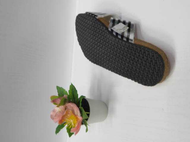 Klapki Damskie RS-43 SILVER/BLACK 36-41 2