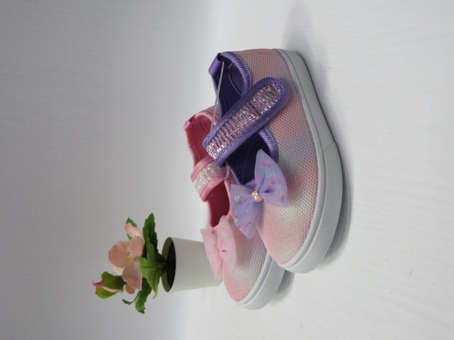 Baleriny Dziecięce 933B PURPLE/PINK/SILVER 26-31