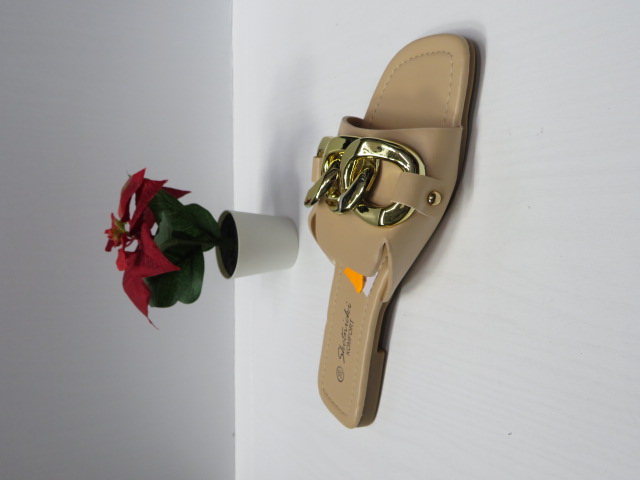 Klapki Damskie 0613 BEIGE 36-41 1