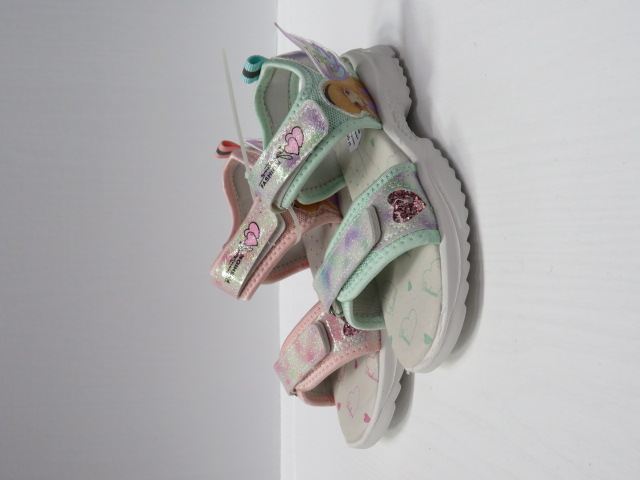 Sandały Dziecięce 9967B WHITE/PINK/GREEN 25-30