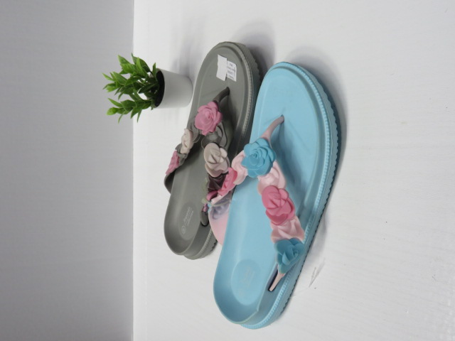 Klapki Damskie L9068 BLACK/GREY/MENTHOL/PINK 36-41 1