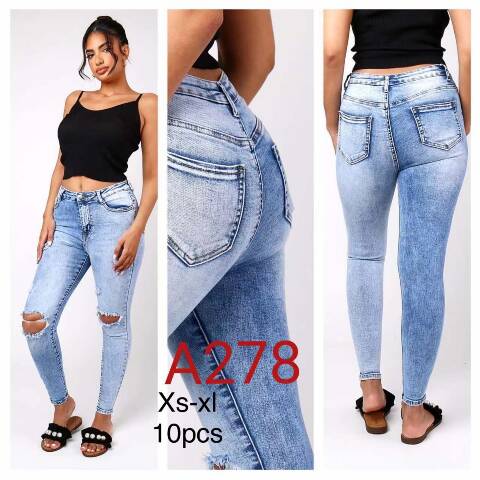 Jeansy damskie A278 1 Kolor XS-XL 1