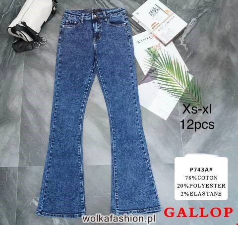 Jeansy damskie P743A 1 kolor XS-XL