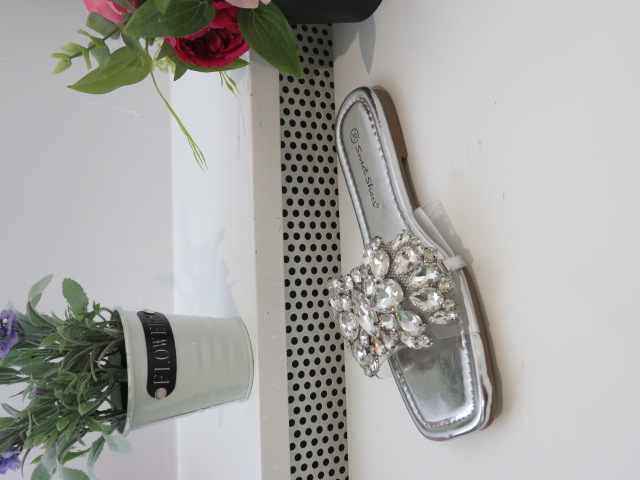 Klapki Damskie W952 SILVER 36-41 1