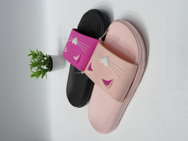Klapki Damskie T047 BLACK/PINK/ROSE/WHITE 36-41 1