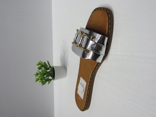 Klapki Damskie CB2122 SILVER 36-41 1