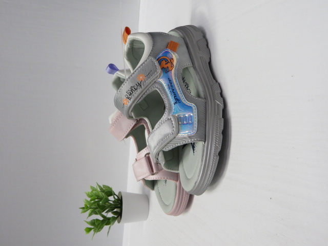 Sandały Dziecięce 2487-22 BLACK/GREY/PINK 27-32
