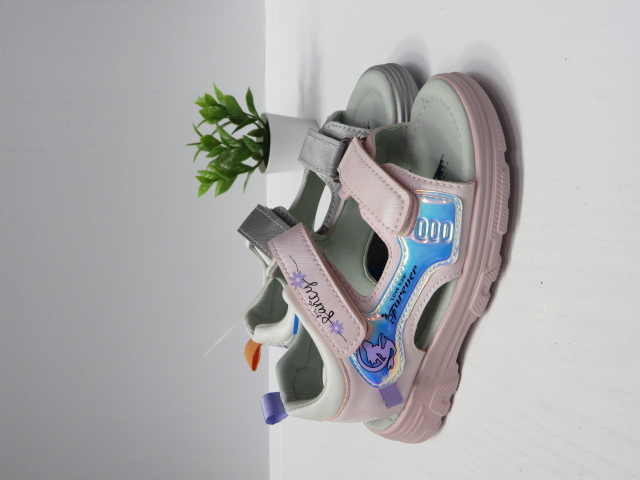 Sandały Dziecięce 2487-22 BLACK/GREY/PINK 27-32 1