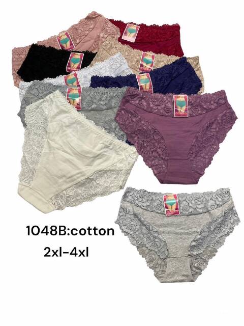 Majtki damskie 1048B Mix kolor 2XL-4XL 1