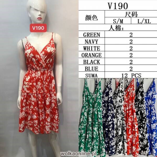Sukienka damskie V190 Mix kolor S/M-L/XL