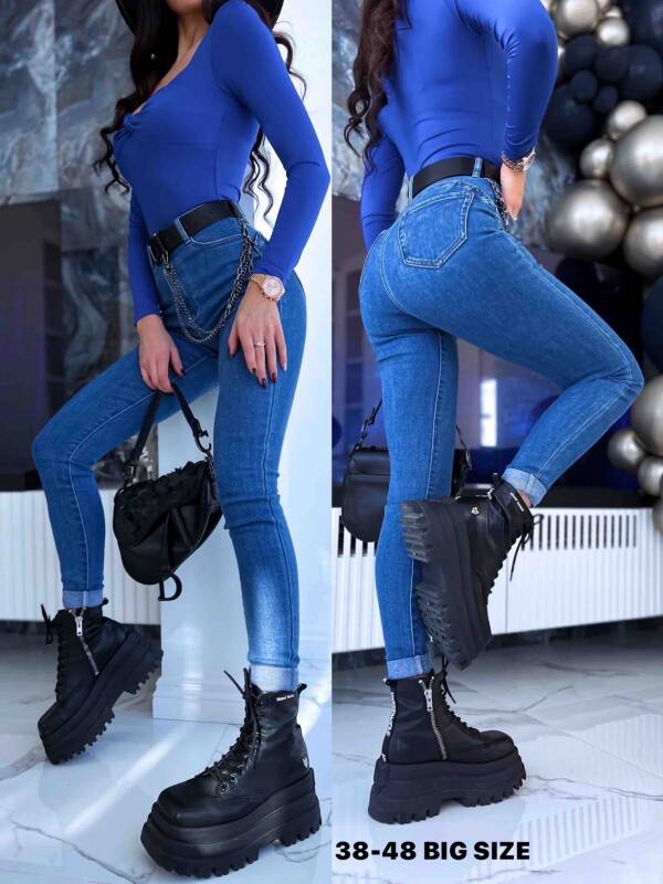 Jeansy damskie 5472 1 kolor 38-48 1