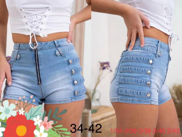 Szorty jeansowe damskie 5500 1 kolor 34-42