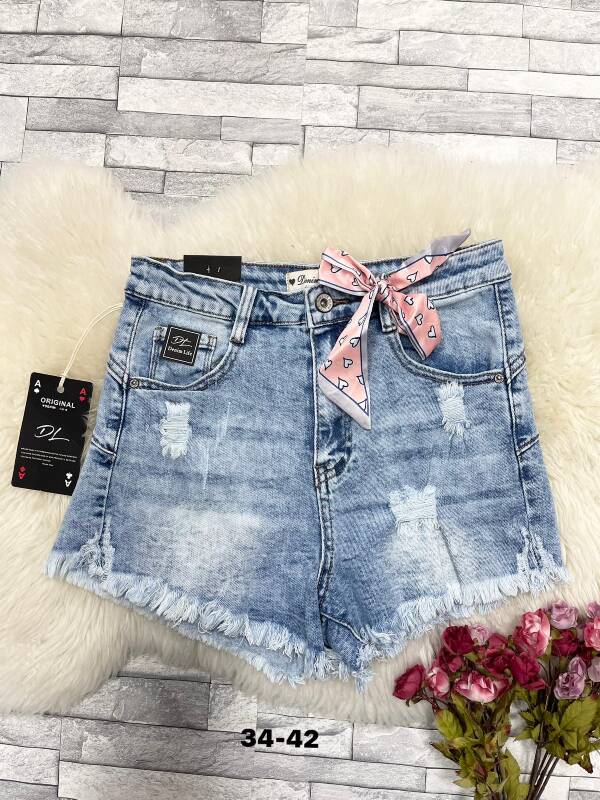 Szorty jeansowe damskie 5507 1 kolor 34-42 1