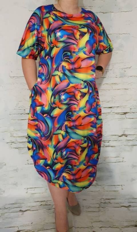 Sukienka damskie 5906 Mix kolor Standard (Towar Polskie) 1