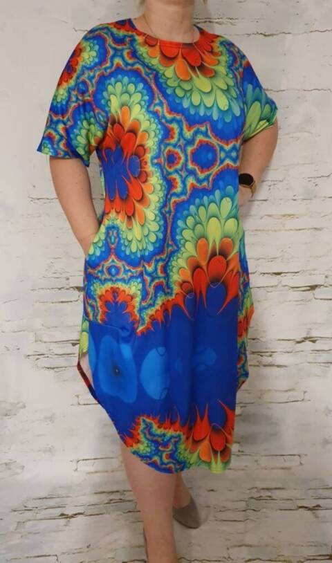 Sukienka damskie 5907 Mix kolor Standard (Towar Polskie)