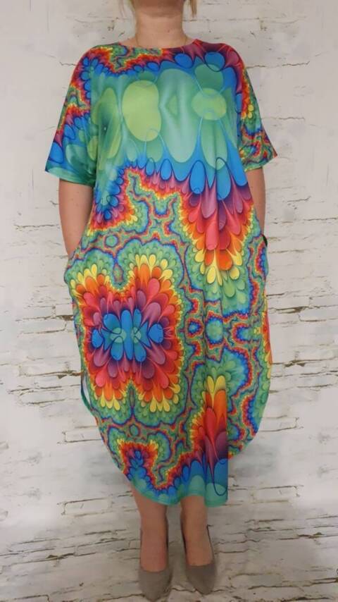 Sukienka damskie 5909 Mix kolor Standard (Towar Polskie)