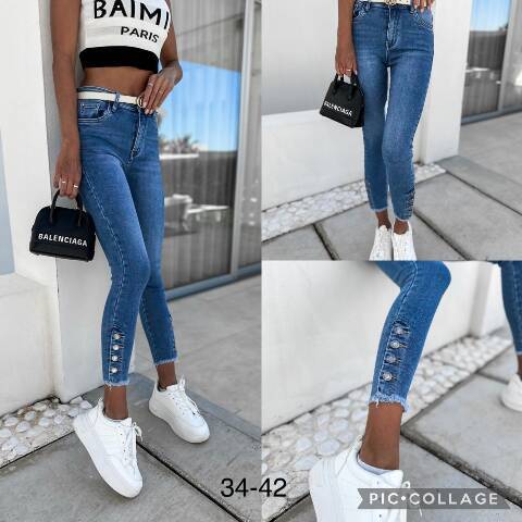 Jeansy  damskie 6175 1 kolor XS-XL