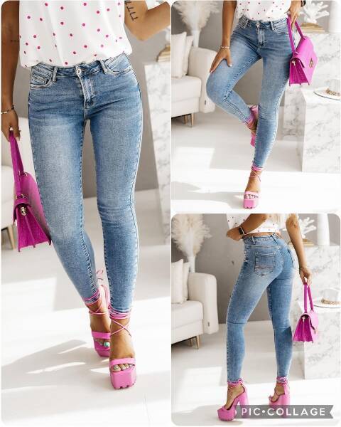 Jeansy  damskie 6176 1 kolor XS-XL