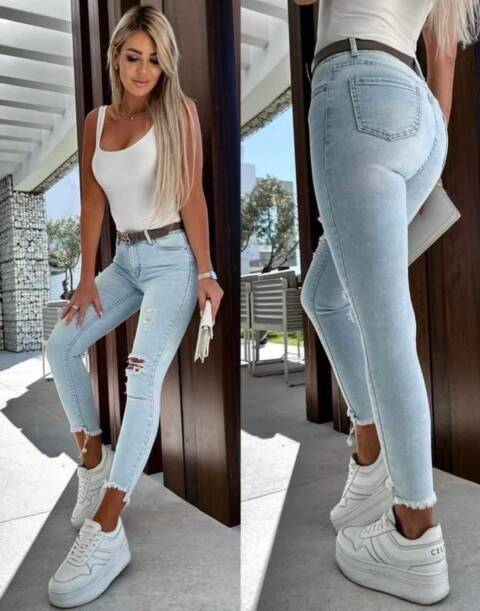 Jeansy  damskie 6179 1 kolor XS-XL