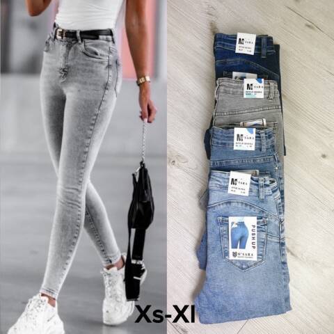 Jeansy  damskie 6182 1 kolor XS-XL