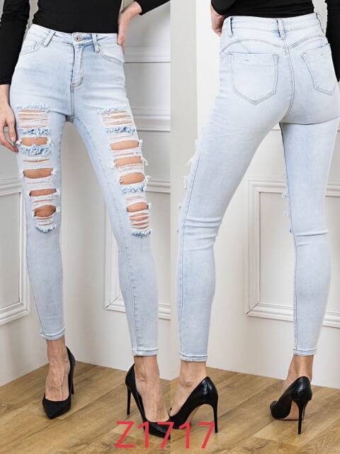 Jeansy  damskie 6185 1 kolor XS-XL