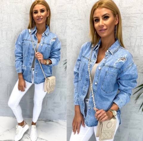 Kurtka jeansowa  damskie 6200 1 kolor XS-XL