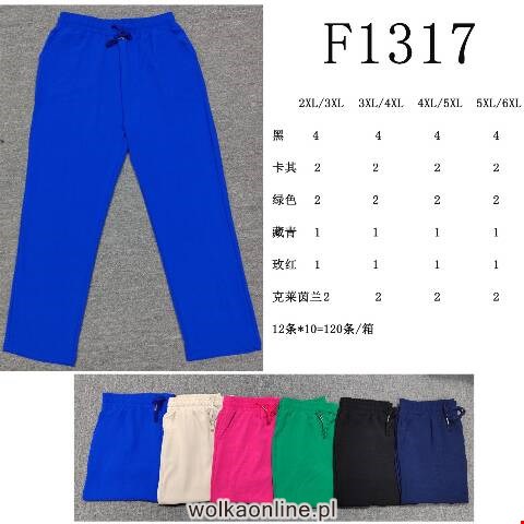 Spodnie damskie F1317 Mix kolor 2XL-6XL