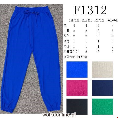 Spodnie damskie F1312 Mix kolor 2XL-6XL