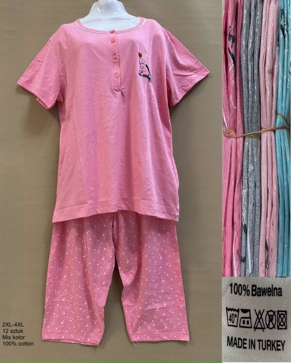 Piżama damskie 5687 Mix kolor 2XL-4XL (Towar Tureckie) 1