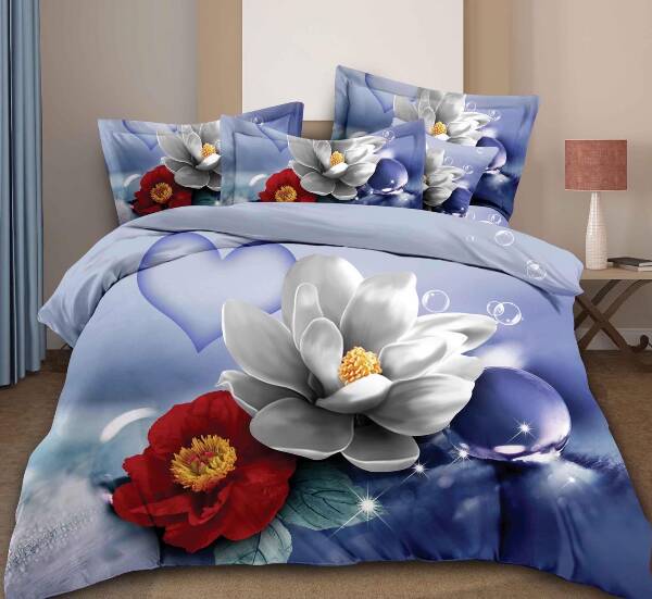 Komplet pościeli 4 części 5938 Mix wzory 200x220