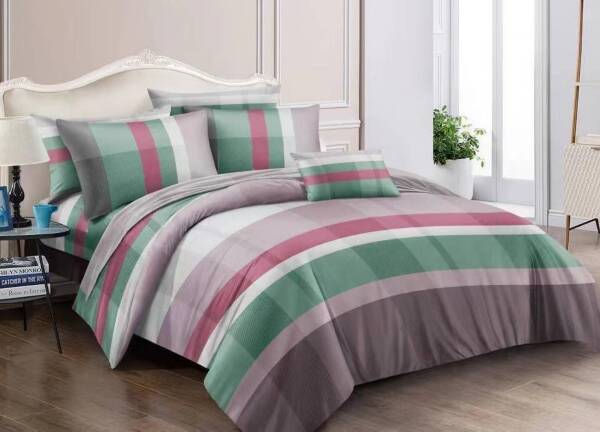 Komplet pościeli 4 części 5939 Mix wzory 200x220