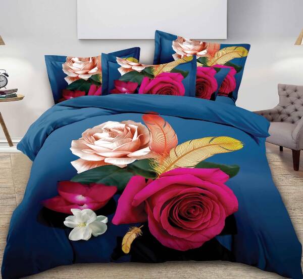 Komplet pościeli 4 części 5944 Mix wzory 200x220