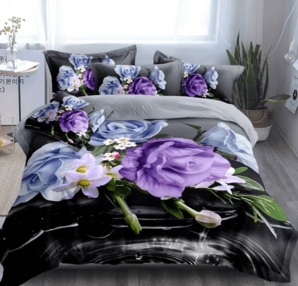 Komplet pościeli 4 części 5945 Mix wzory 200x220