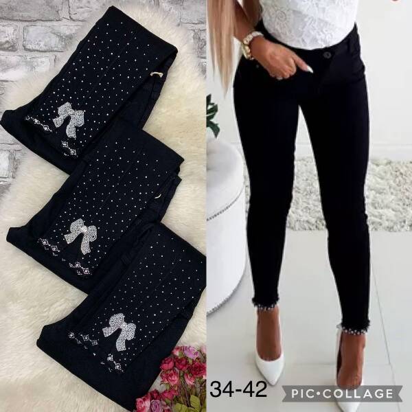 Jeansy damskie 5984 Mix kolor 34-42