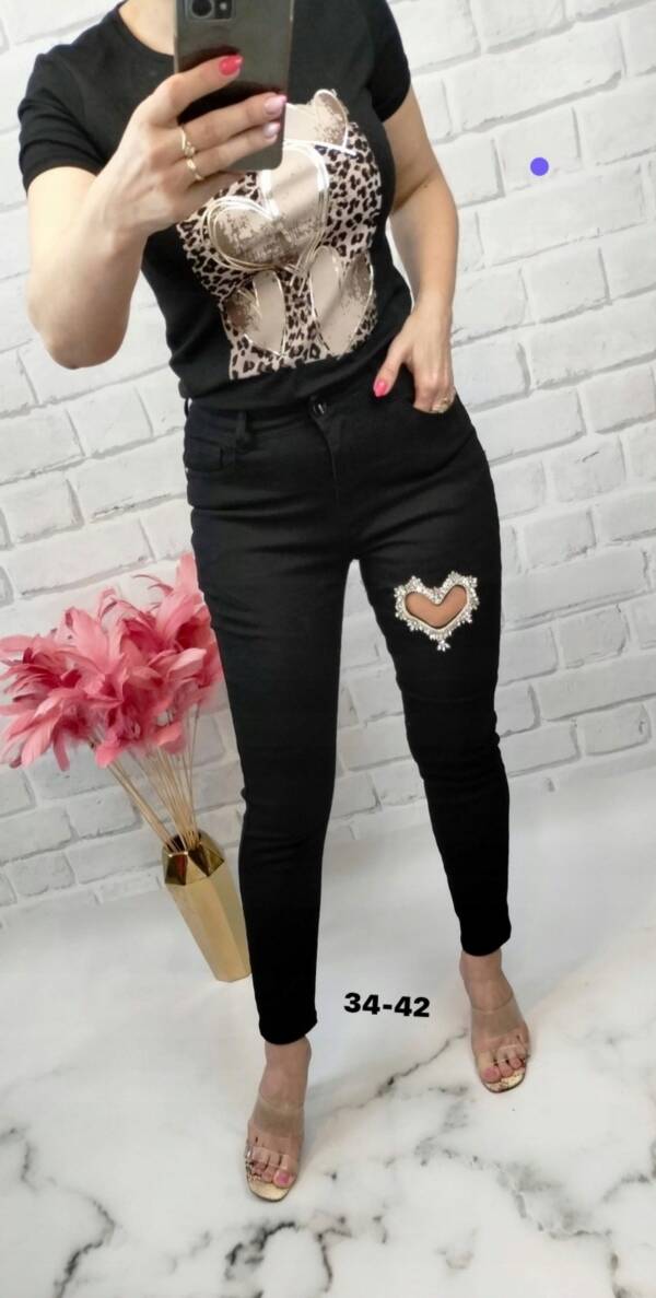 Jeansy damskie 5987 Mix kolor 34-42