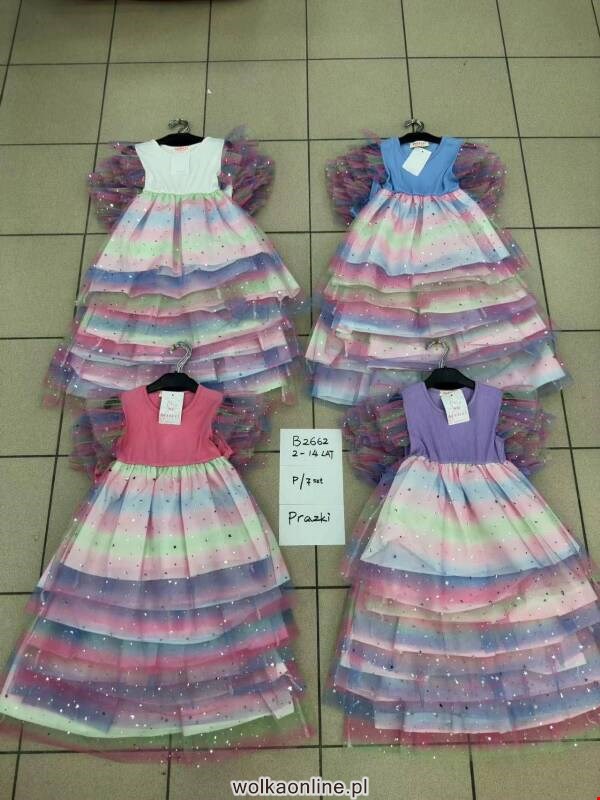 Sukienka dziewczęca 6015 1 Kolor 2-14