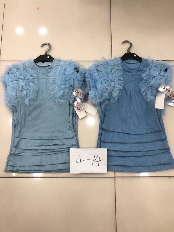 Bluzka dziewczęce 6058 1 kolor 4-14 1