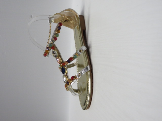 Sandały damskie D6525 SILVER 36-41