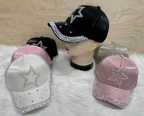 Czapki dziewczęce 6488 Mix kolor Standard