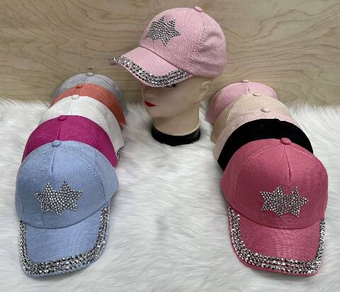 Czapki dziewczęce 6490 Mix kolor Standard