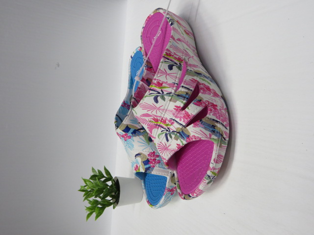 Klapki Damskie 2709 GREEN/PU/FUS/BLUE 36-41